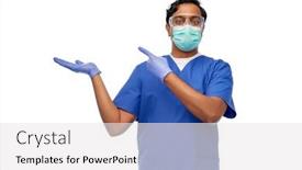  Presentation with mask nurse - Presentation consisting of healthcare-profession-and-medicine-concept background and a white colored foreground