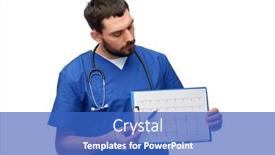  Presentation with male nurse - Slide deck consisting of healthcare-profession-and-medicine-concept background and a teal colored foreground