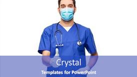  Presentation with medical profession - Colorful PPT layouts enhanced with healthcare-profession-and-medicine-concept backdrop and a cobalt blue colored foreground