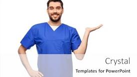  Presentation with male nurse - Cool new slides with healthcare-profession-and-medicine-concept backdrop and a white colored foreground
