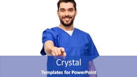  Presentation with male nurse - Audience pleasing PPT layouts consisting of healthcare-profession-and-medicine-concept backdrop and a cobalt blue colored foreground