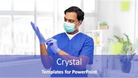  Presentation with medical profession - Amazing theme having healthcare-profession-and-medicine-concept backdrop and a cobalt blue colored foreground