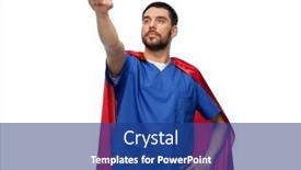  Presentation with male nurse - Cool new PPT theme with healthcare-profession-and-medicine-concept backdrop and a ocean colored foreground