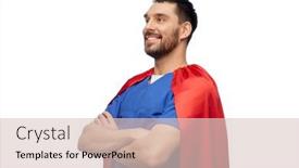  Presentation with male nurse - Presentation with healthcare-profession-and-medicine-concept background and a lemonade colored foreground