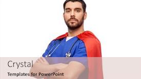  Presentation with male nurse - Theme enhanced with healthcare-profession-and-medicine-concept background and a lemonade colored foreground