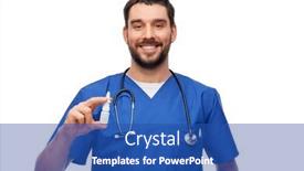  Presentation with nasal - Colorful PPT theme enhanced with healthcare-profession-and-medicine-concept backdrop and a ocean colored foreground