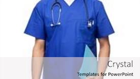  Presentation with male nurse - Slide set enhanced with healthcare-profession-and-medicine-concept background and a white colored foreground
