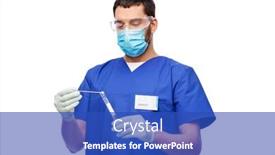  Presentation with medical profession - Slide set consisting of healthcare-profession-and-medicine-concept background and a cobalt blue colored foreground