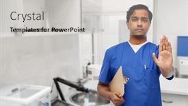  Presentation with healthcare - Amazing presentation having healthcare-profession-and-medicine-concept backdrop and a light gray colored foreground