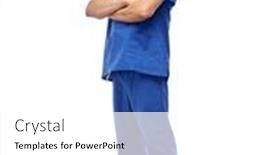  Presentation with male nurse - Presentation design enhanced with healthcare-profession-and-medicine-concept background and a white colored foreground