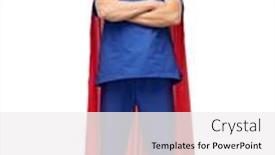  Presentation with male nurse - Presentation theme consisting of healthcare-profession-and-medicine-concept background and a white colored foreground