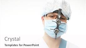  Presentation with medical profession - Presentation theme having healthcare-profession-and-medicine-concept background and a white colored foreground