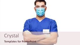  Presentation with medical profession - Colorful slide set enhanced with healthcare-profession-and-medicine-concept backdrop and a lemonade colored foreground