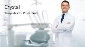  Presentation with medical profession - Colorful PPT theme enhanced with healthcare profession stomatology and medicine backdrop and a white colored foreground