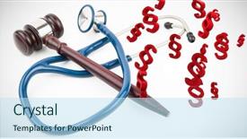  Presentation with vector - Presentation having section symbol against blue stethoscope background and a coral colored foreground