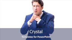  Presentation with management stress - PPT theme having healthcare stress management - sick and unhappy businessman isolated background and a ocean colored foreground