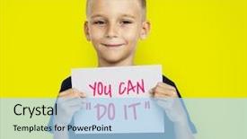  Presentation with workplace - PPT theme consisting of futbol game - amazing soccer goal background and a violet colored foreground.