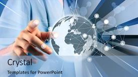  Presentation with medical technology - Cool new PPT theme with healthcare technology - medicine doctor working with modern backdrop and a light blue colored foreground