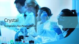  Presentation with medical technology healthcare - Amazing slide set having healthcare technology - young medical technicians working backdrop and a light blue colored foreground