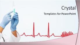  Presentation with american heart - Colorful presentation design enhanced with healthcare vaccination anesthesia and medical backdrop and a sky blue colored foreground