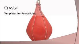  Presentation with organic light emitting diode - Slides having healthcare violence - punching bag isolated background and a  colored foreground