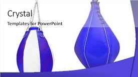  Presentation with bag - PPT theme with healthcare violence - punching bag isolated background and a  colored foreground