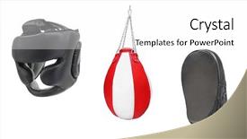  Presentation with plastic bag impact on environment - Cool new PPT theme with healthcare violence - punching bag under the light backdrop and a  colored foreground