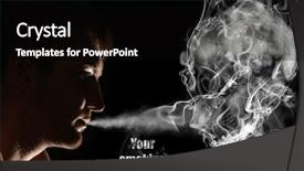  Presentation with healthcare violence - Colorful slides enhanced with healthcare violence - smoker and death you smoking backdrop and a black colored foreground