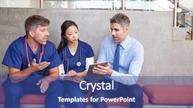  Presentation with healthcare workers - Amazing theme having healthcare workers in discussion using backdrop and a ocean colored foreground