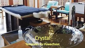  Presentation with spa - Slides having healthclub - massage room at spa centre background and a  colored foreground