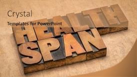  Presentation with abstract health - PPT layouts with healthspan-word-abstract-in-vintage background and a coral colored foreground