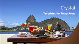  Presentation with rio 2016 - Audience pleasing theme consisting of healthy 2016 - breakfast rio de janeiro backdrop and a teal colored foreground