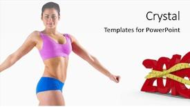  Presentation with white cctv camera on modern - Amazing slides having healthy 2016 - fit brunette posing and looking backdrop and a  colored foreground