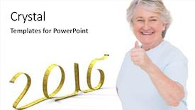  Presentation with weight loss woman showing - Audience pleasing slide deck consisting of healthy 2016 - senior woman showing thumbs up backdrop and a white colored foreground