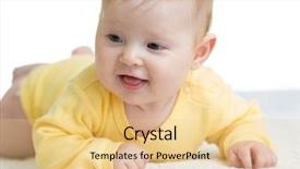  Presentation with princess - Beautiful presentation theme featuring healthy 4 months baby backdrop and a lemonade colored foreground