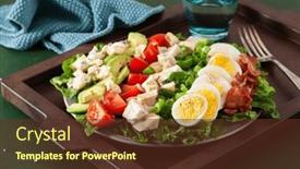  Presentation with diet low carb - Presentation theme consisting of healthy-american-cobb-salad background and a tawny brown colored foreground