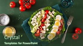  Presentation with keto - Slides enhanced with healthy-american-cobb-salad background and a tawny brown colored foreground