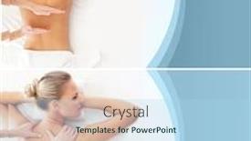  Presentation with recreation - Amazing presentation design having healthy-and-beautiful-woman backdrop and a light blue colored foreground