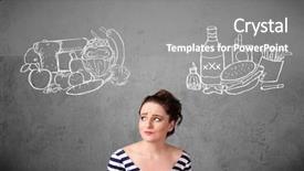  Presentation with foods - Amazing slide deck having pharmacy - medical syringe with a needle backdrop and a ocean colored foreground