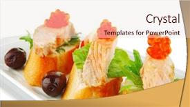  Presentation with caviar - Theme consisting of healthy appetizer sandwich with sea salmon and red caviar olives tomato and lemon on white china plate isolated over white background background and a lemonade colored foreground