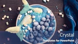  Presentation with spirulina - Audience pleasing slide set consisting of healthy-blue-spirulina-smoothie-bowl backdrop and a ocean colored foreground