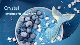  Presentation with spirulina - Slide set enhanced with healthy-blue-spirulina-smoothie-bowl background and a ocean colored foreground