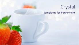  Presentation with white healthy food - Slides consisting of healthy breakfast coffee and fruits on white background healthy vegetarian food on white background and a sky blue colored foreground