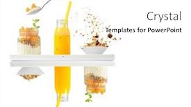  Presentation with healthy breakfast - Slides enhanced with healthy-breakfast-homemade-granola background and a white colored foreground