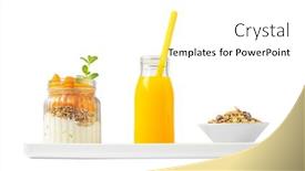  Presentation with healthy breakfast - PPT layouts having healthy-breakfast-homemade-granola background and a white colored foreground