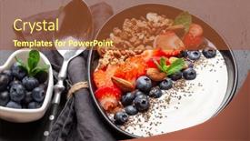  Presentation with healthy breakfast - Theme with healthy-breakfast-with-bowl background and a red colored foreground