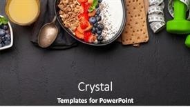  Presentation with healthy breakfast - Beautiful slide deck featuring healthy-breakfast-with-bowl backdrop and a dark gray colored foreground