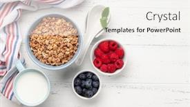  Presentation with granola - Slides consisting of healthy-breakfast-with-homemade-granola background and a white colored foreground
