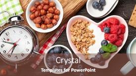  Presentation with healthy breakfast - PPT layouts with healthy-breakfast-with-homemade-granola background and a tawny brown colored foreground