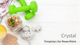  Presentation with granola - Slides with healthy-breakfast-with-jar background and a white colored foreground